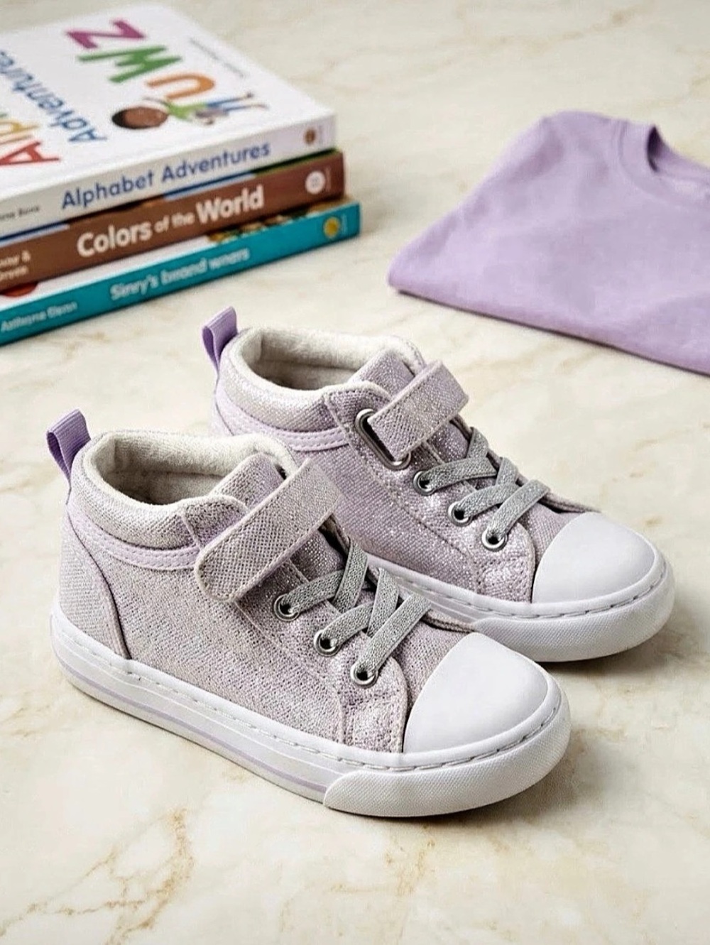 Kids Sneakers Pink & White Size 11